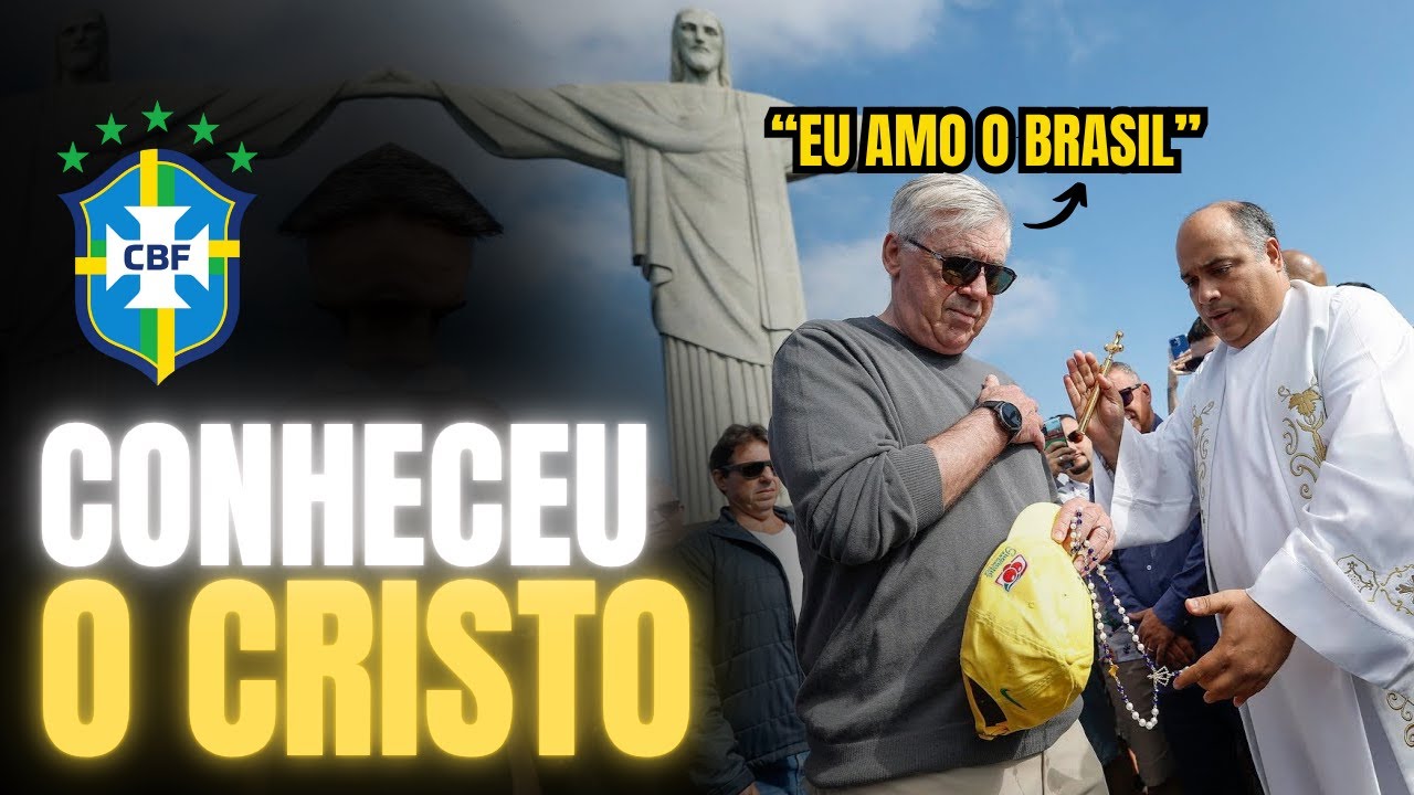 EMOCIONANTE: ANCELOTTI visita CRISTO, RECEBE uma bênção em um MOMENTO DE FÉ e para a MULTIDÃO EM...