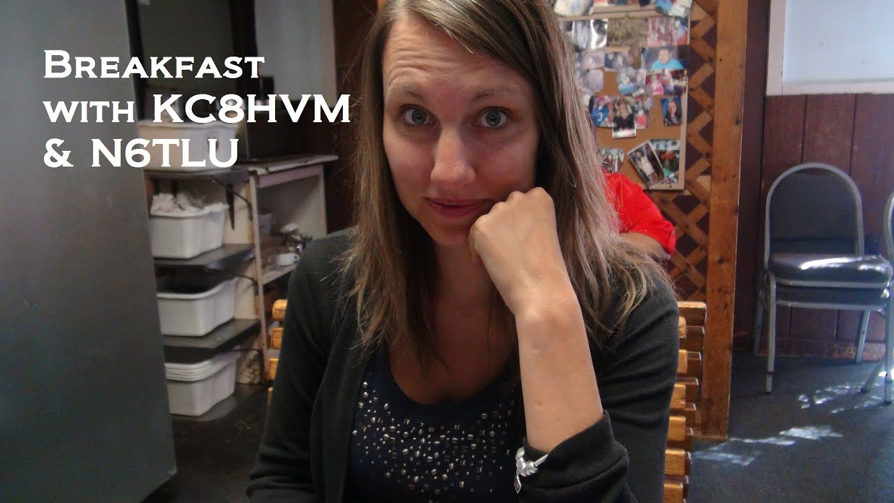 Breakfast KC8HVM & N6TLU Lowell MI HamFest Pokemon Go hunt