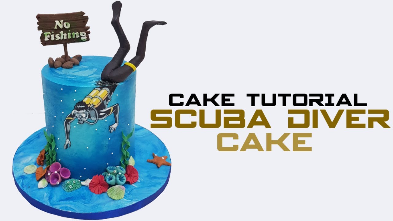 Scuba Diver Cake || Snorkeling Cake || Underwater sea diving cake || Optical illusion cake