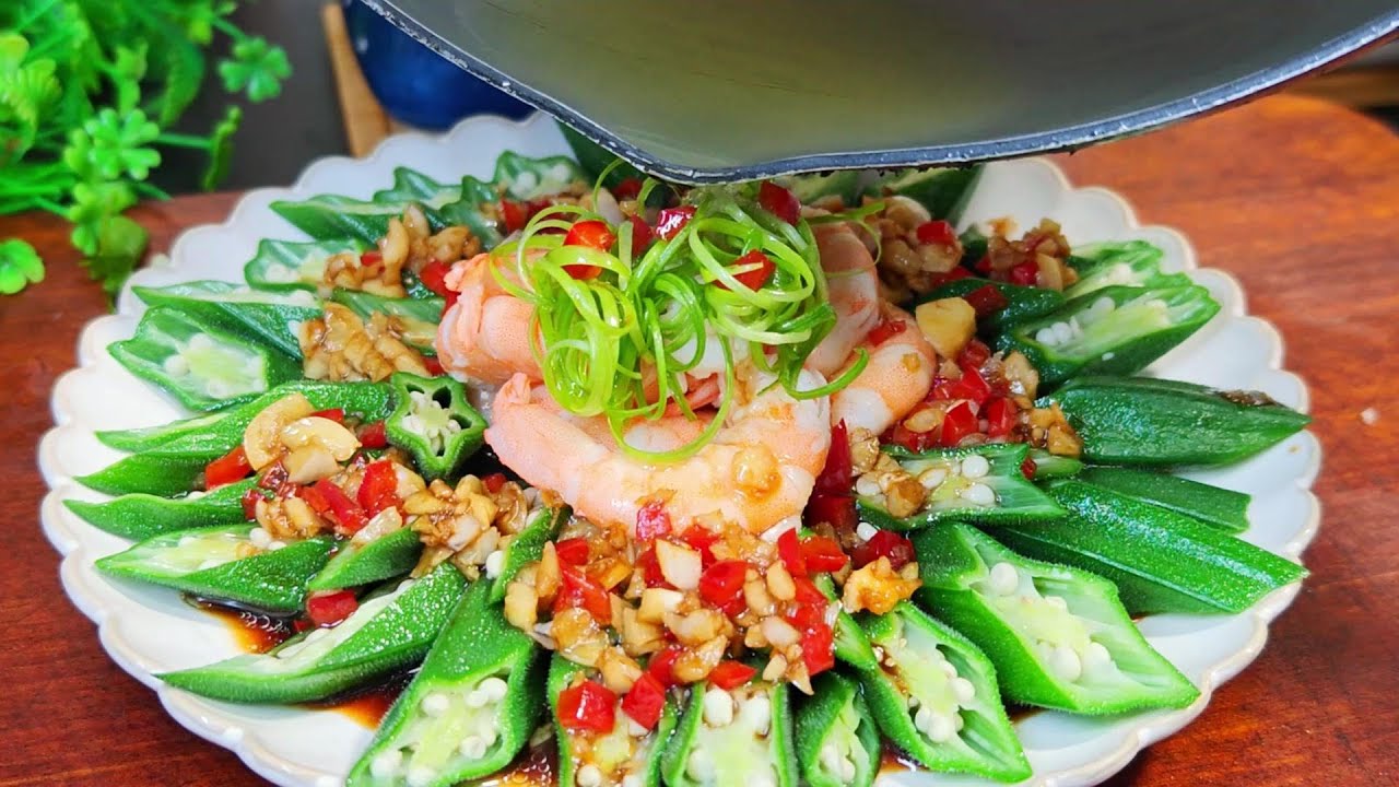 特色秋葵做法 寓意一举夺魁的秋葵 #秋葵 #高考美食 #一举夺魁 #创意菜 #家常菜