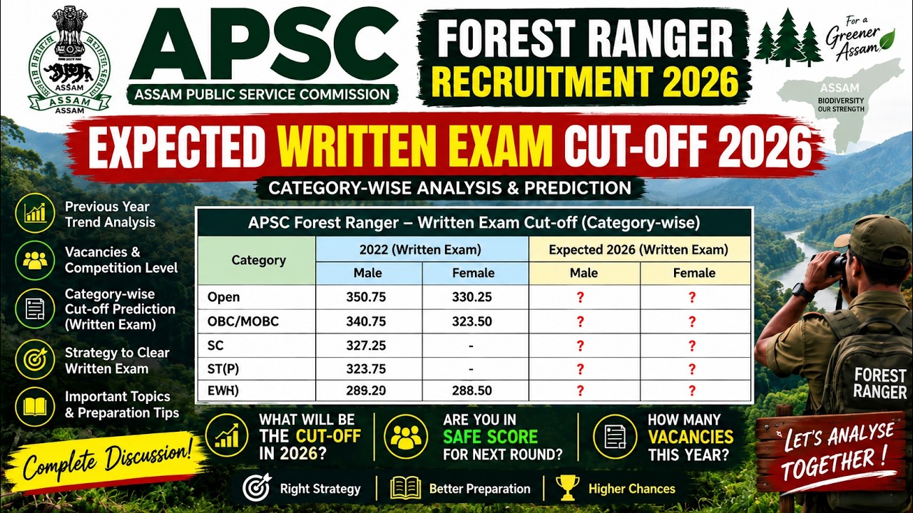 APSC Forest Ranger 2026 Expected Cut-Off🔥 #APSCForestRanger  #APSC  #AssamGovernmentJobs  #AssamJobs