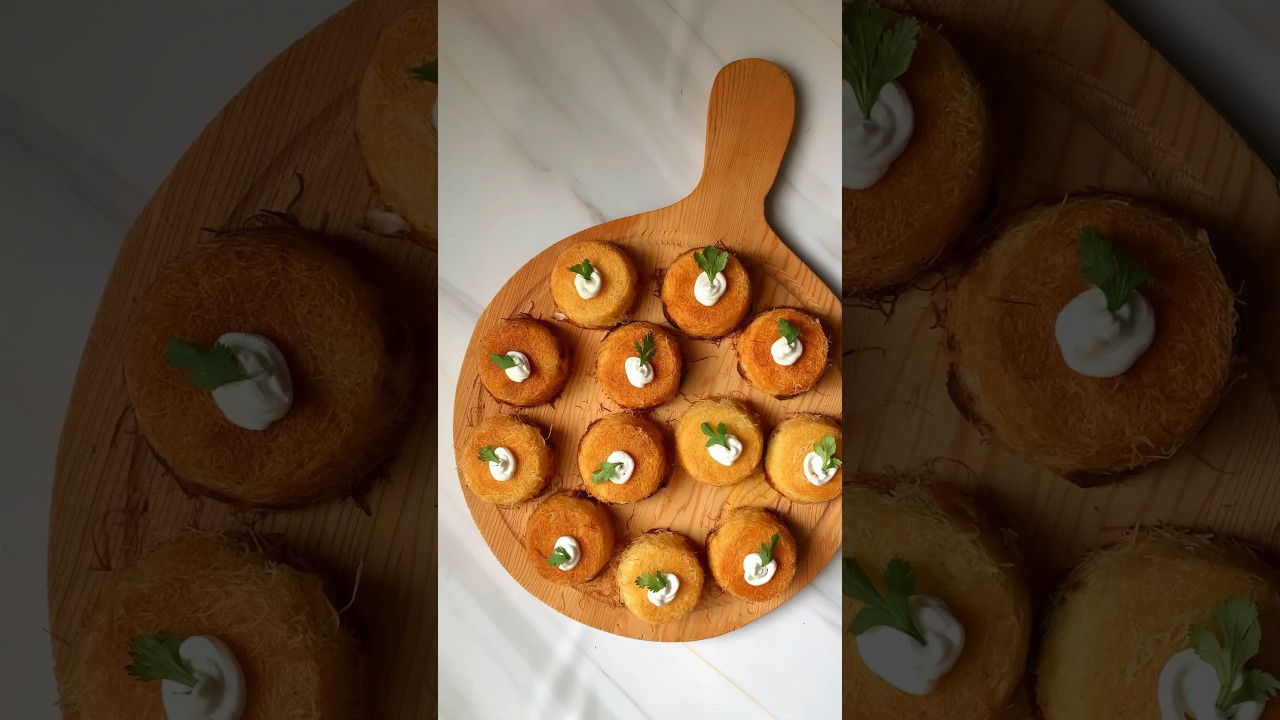 كنافة مالحة بحشوة بنينة و سهلة 😋😋 #كنافة #kunafa #konafa #kunafarecipe