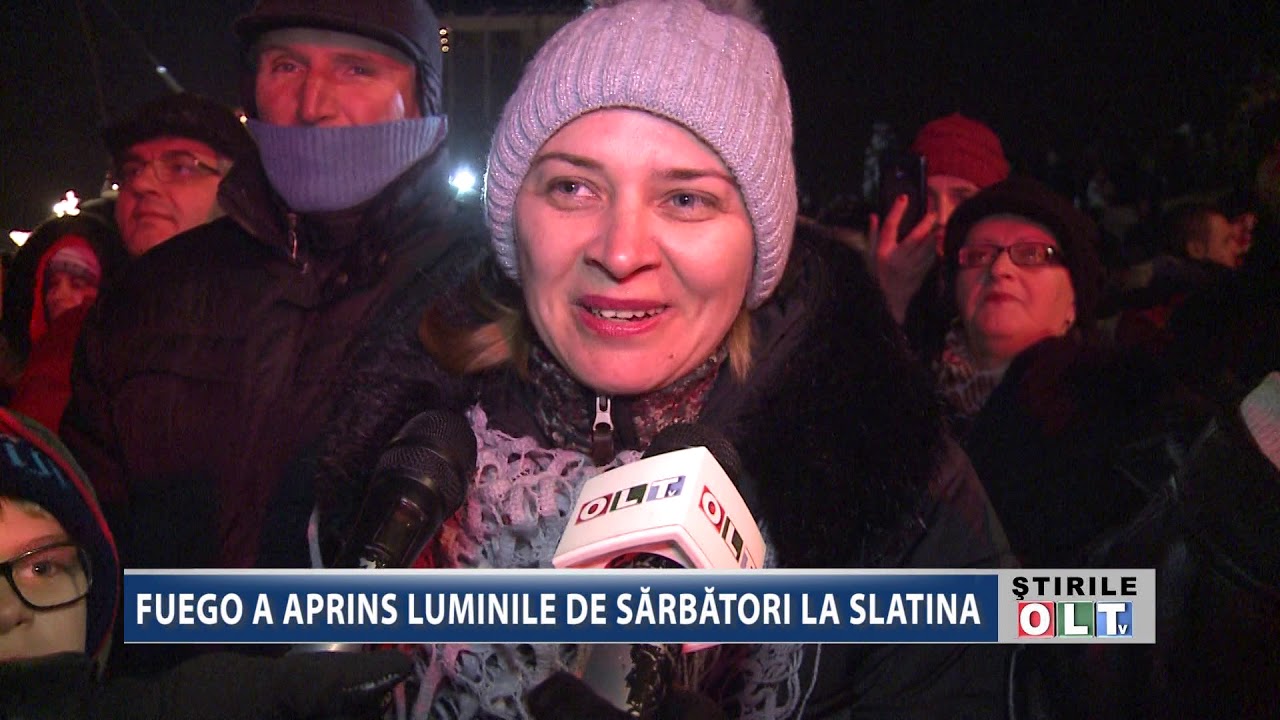 FUEGO A APRINS LUMINILE DE SARBATORI LA SLATINA 0312