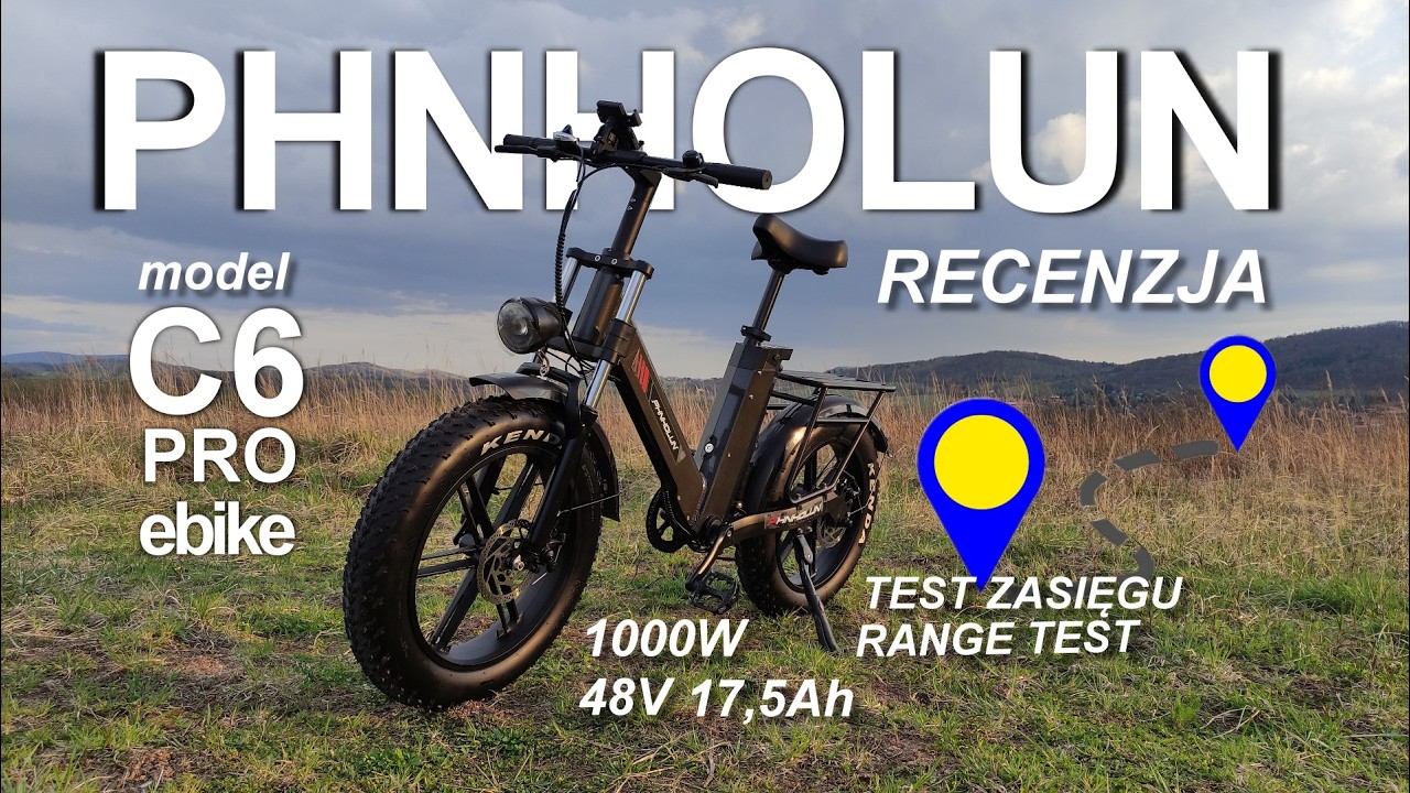 PHNHOLUN C6 PRO ma sw&oacute;j styl! Test / recenzja ebike realny zasięg! #ebike #testzasiegu #bike