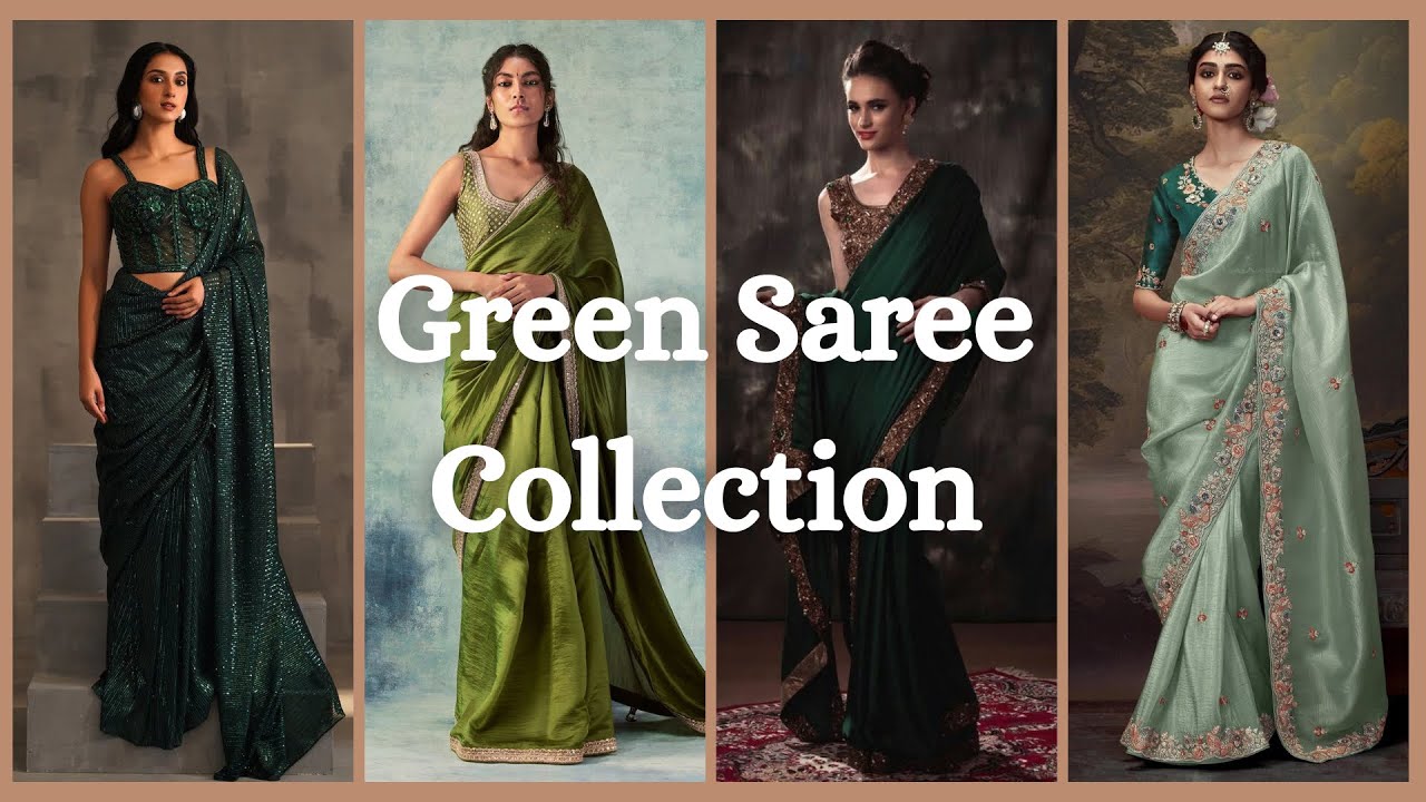 Modest and elegant collection of green Saree