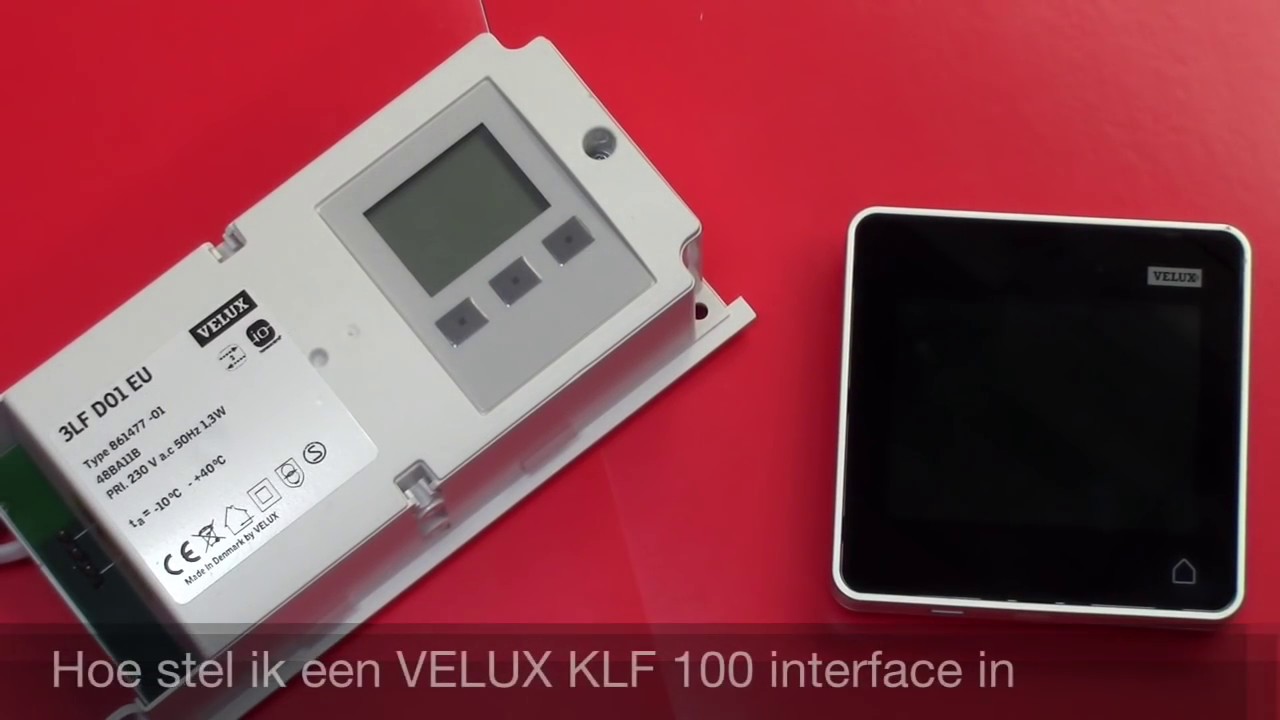 Bedieningssystemen - Instellen KLF 100 (interface) en KLR 200 (bedieningstablet) voor VELUX dakramen