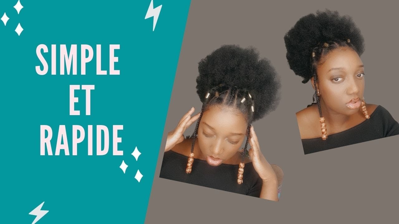 Id&eacute;e coiffure cheveux cr&eacute;pus naturels simple et rapide