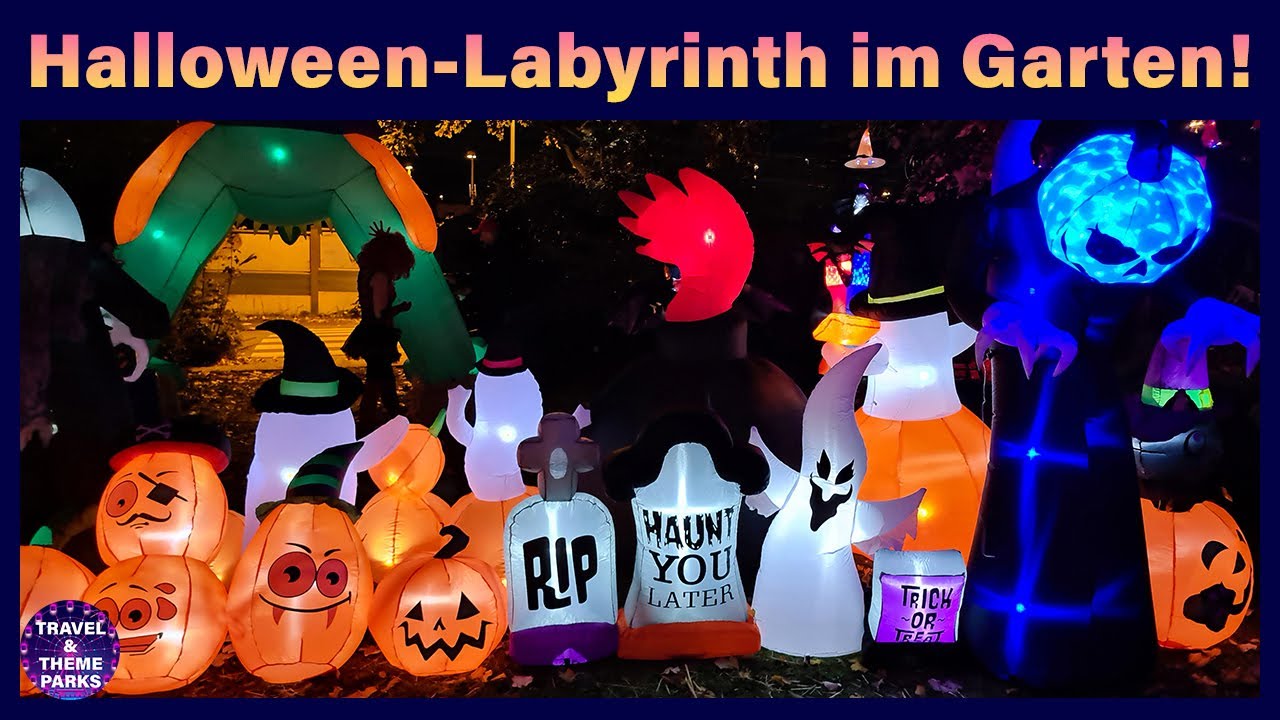 Bottroper baut Halloween-Dorf mit richtig guter Maze (Horror-Labyrinth) im privaten Garten! 🎃👻