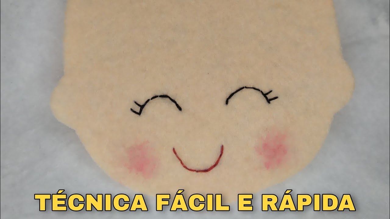 DIY - COMO FAZER OLHINHOS E BOQUINHA NO FELTRO. - MUITO SIMPLES