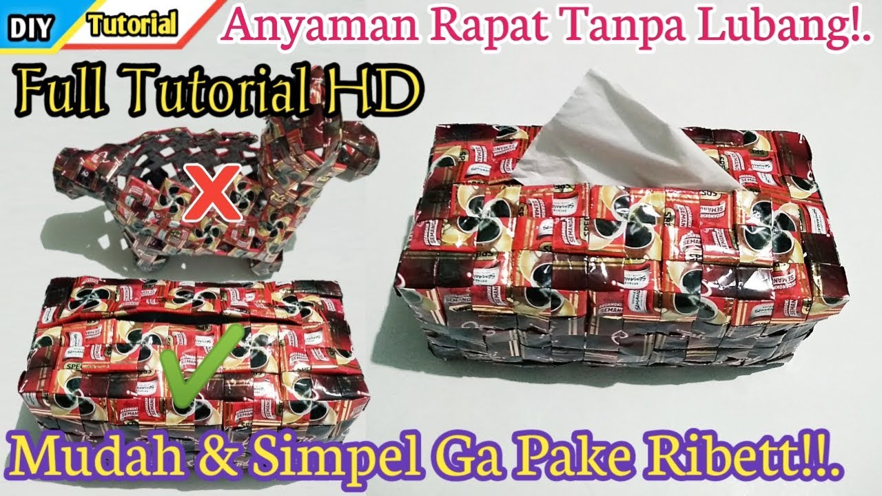 Cara membuat tempat tisu dari bungkus kopi - kerajinan dari bungkus kopi