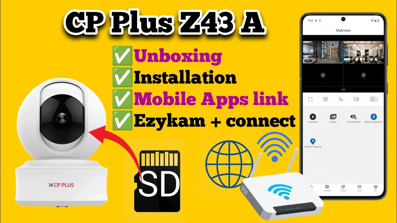 CP Plus Wifi Outdoor 360° PTZ camera 4MP Night Vision | CP-Z43A | Unboxing | Installation | set-up