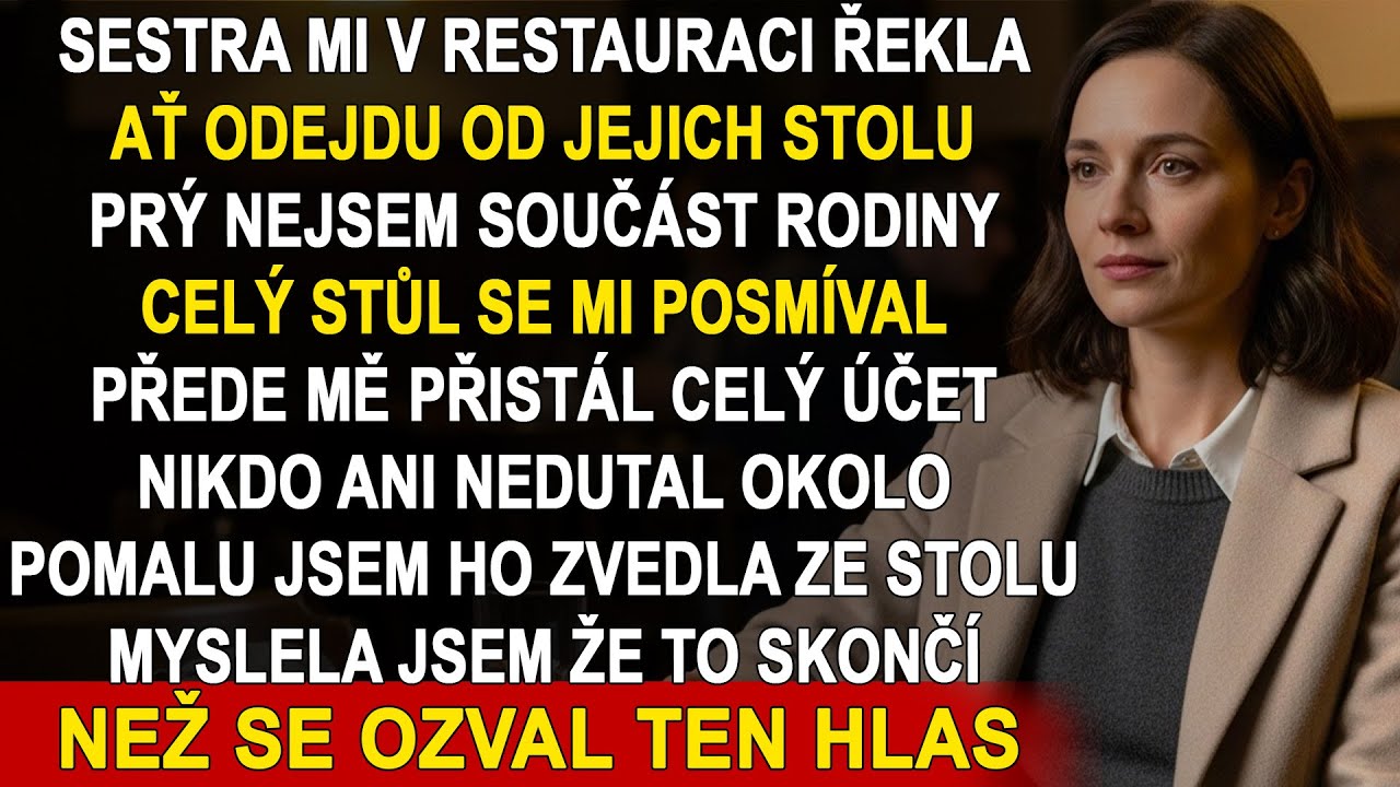 Na rodinné večeři mě sestra ponížila, ale právník pak řekl něco, co je umlčelo