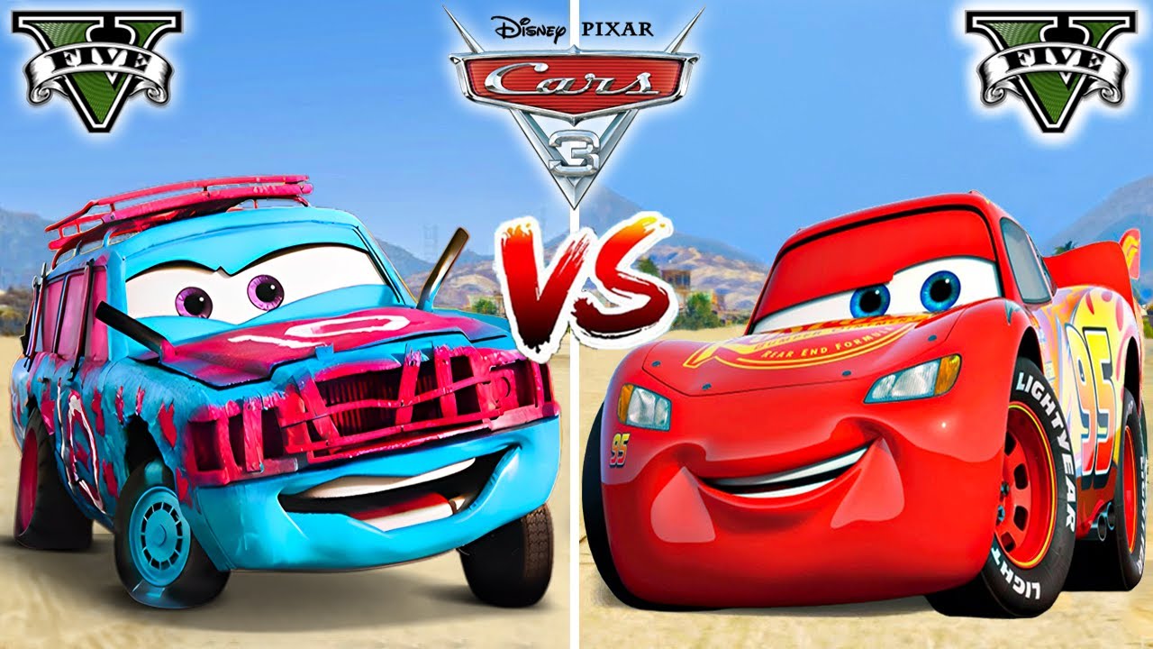 Lightning McQueen VS Blind Spot (Disney cars) in GTA 5 - WHO IS BEST?