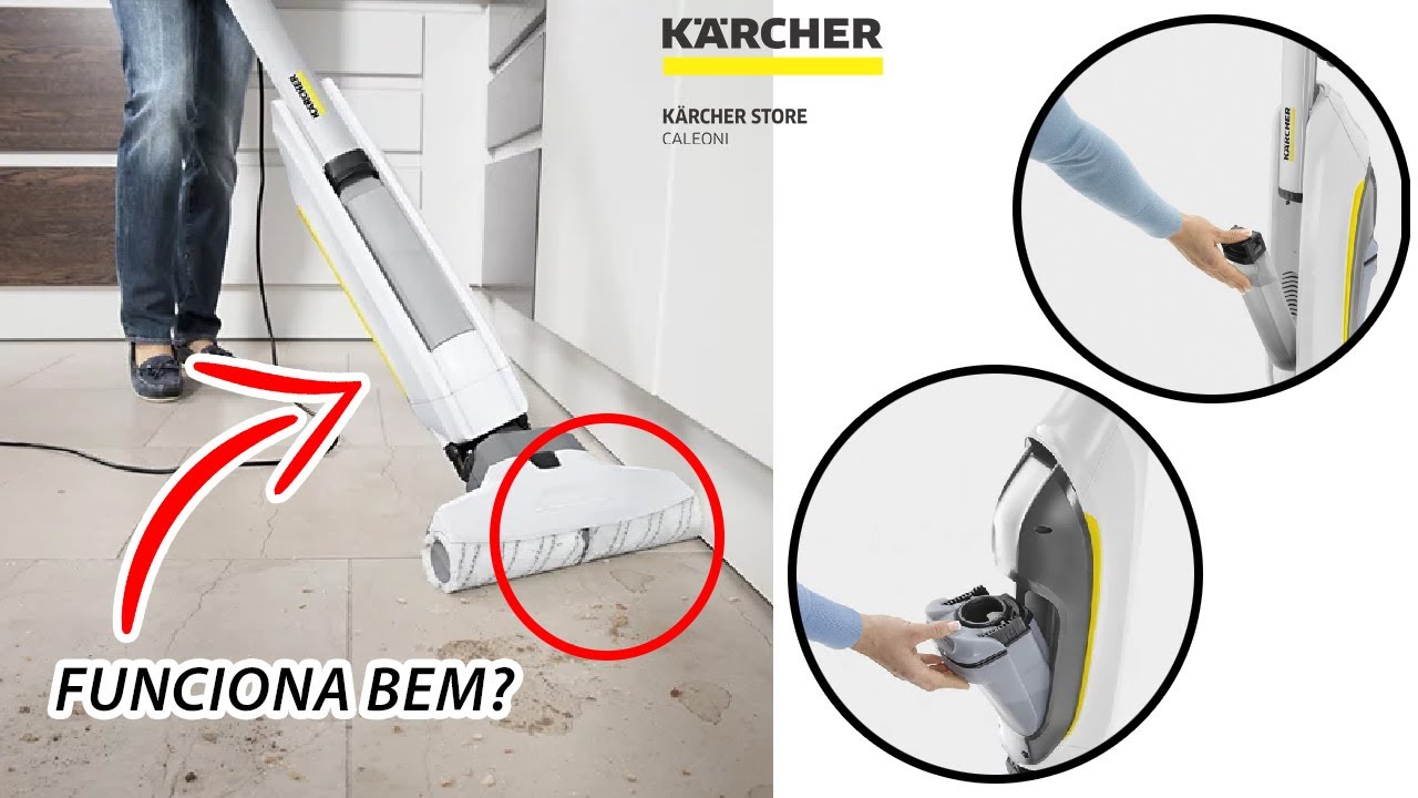 Limpadora de pisos Kärcher FC5 - Manuseio e Demonstração !