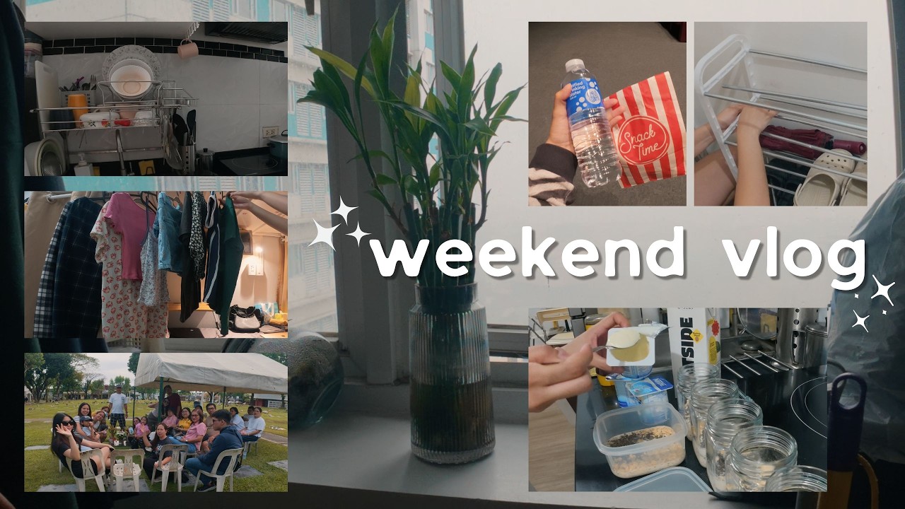 weekend reset (doing chores, solo date, family time, making overnight oats) – college diaries ✩ | PH