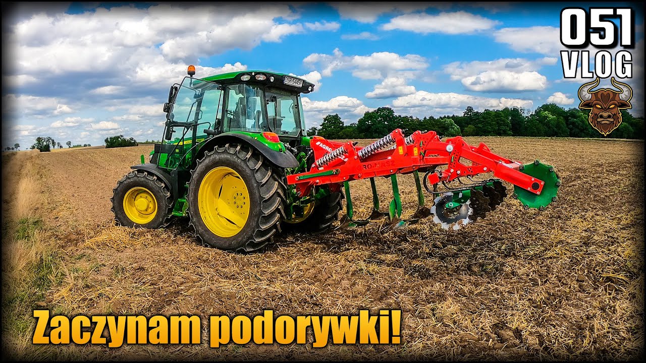 Pierwsze podorywki zrobione - chyba nie ma tragedii. | John Deere 5090R & AgroMasz APN 21 | Vlog #51