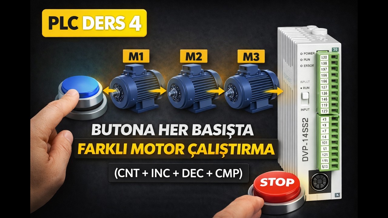Delta plc Isp soft komutlar CNT-INC-DEC-KARŞILAŞTIRMA Ders 4