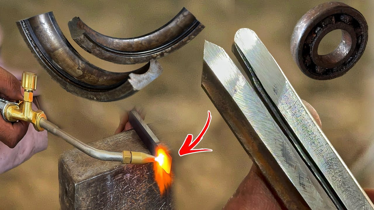 The complete process of making a threading lathe tool from a broken bearing | Thread tool ideas