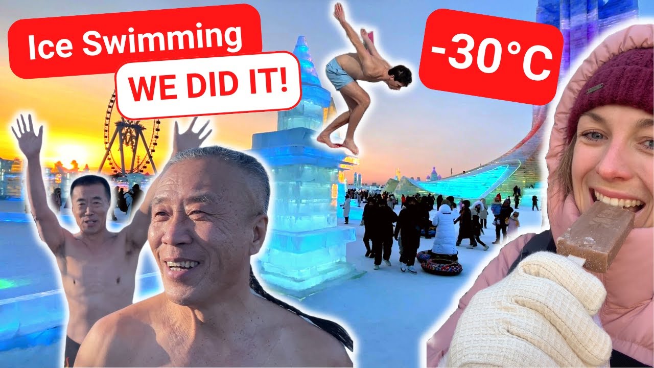 We jumped into ICE WATER in China’s HARBIN // -30°C