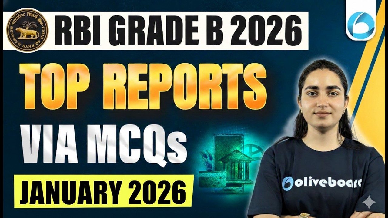 Top Reports Via MCQs | January 2026 | Reports for RBI Grade B 2026 | NABARD Grade A
