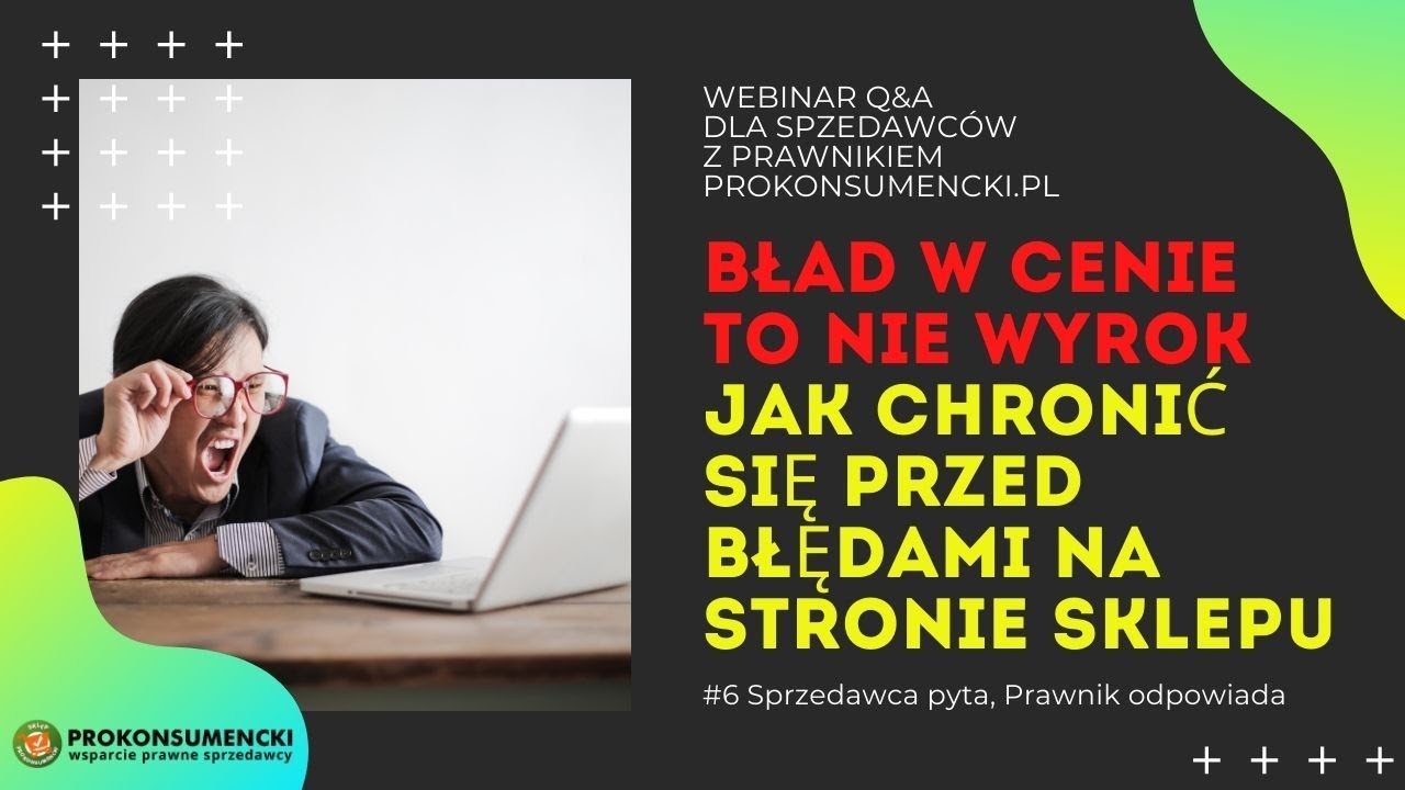 #6 | Błąd w cenie to nie wyrok | Sprzedawca pyta, Prawnik odpowiada | Q&A Prokonsumencki.pl