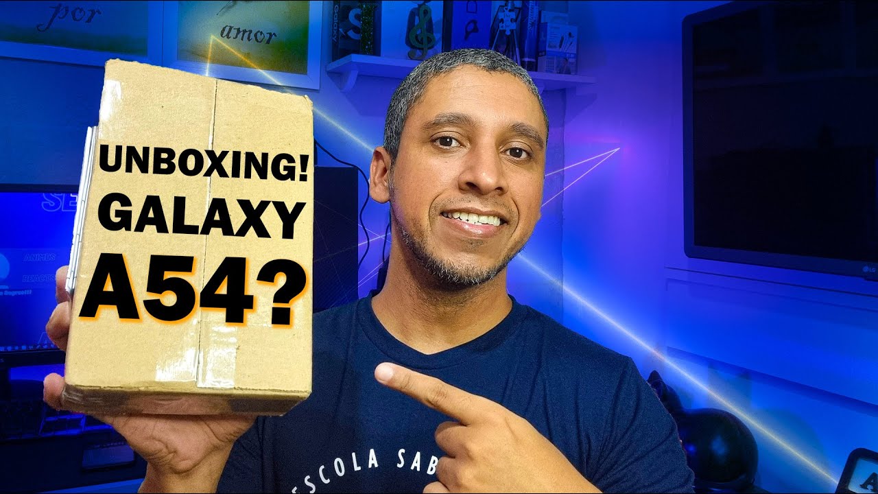 Após a tentativa de golpe do Galaxy A54, agora deu certo? Unboxing Samsung Galaxy A54 branco
