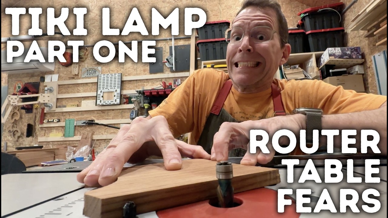 Tiki Table Lamp Pt 1: Laser cut Patterns & Router Table fear