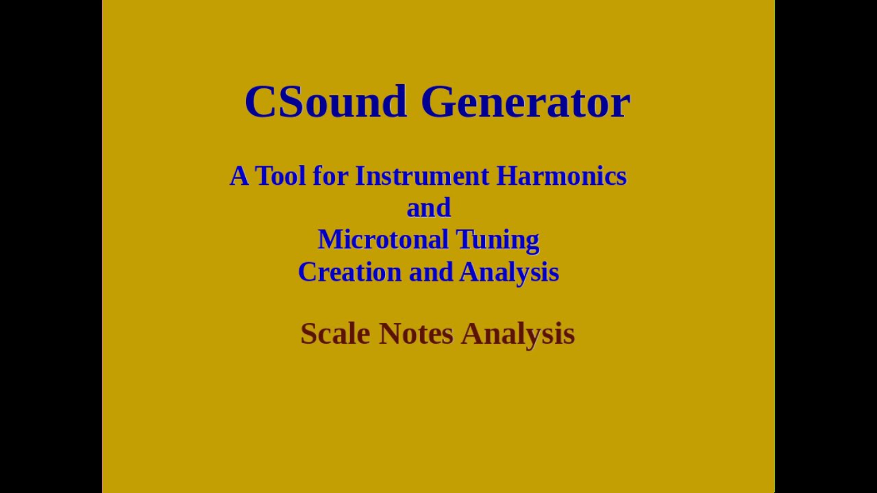 CSound Generator - Scale Notes