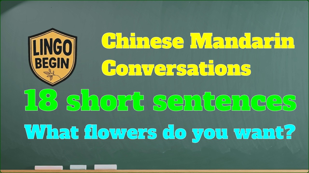 Chinese Mandarin Conversations｜18 short sentences｜What flowers do you want? #audiobook #beginners