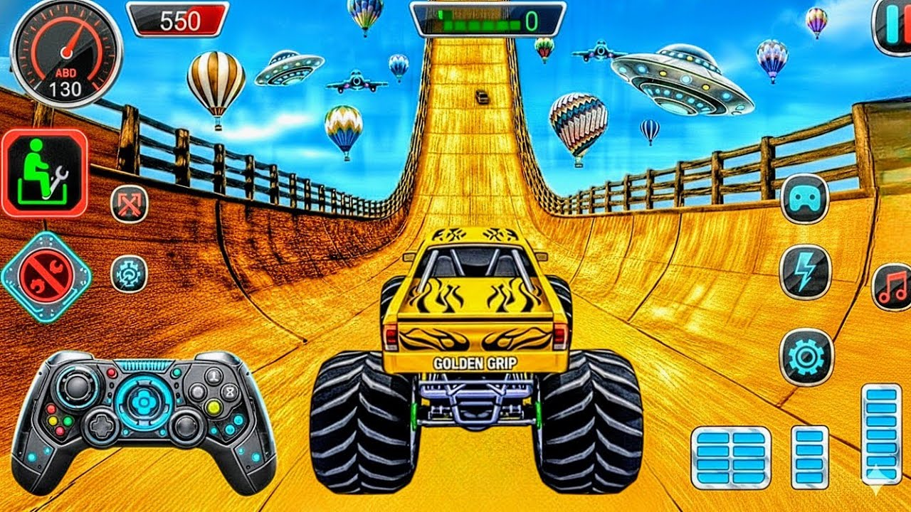 Monster Truck Mega Ramp Impossible Driver - Ultimate Car Stunts GT Racing- Android GamePlay 2025