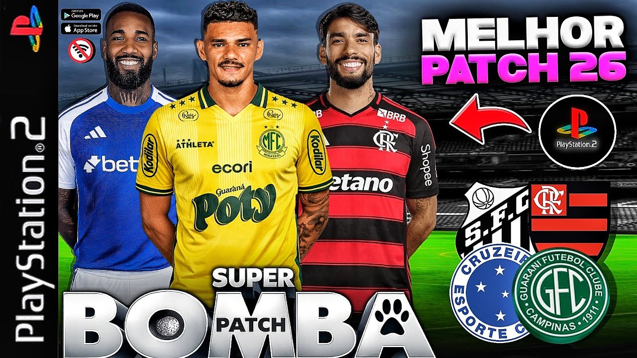 🚨 NOVO BOMBA PATCH 2026 (PS2) ISO DOWNLOAD GRÁTIS! COPA DO MUNDO 26 AETHERSX2, PCSX2 / OPL ✅️