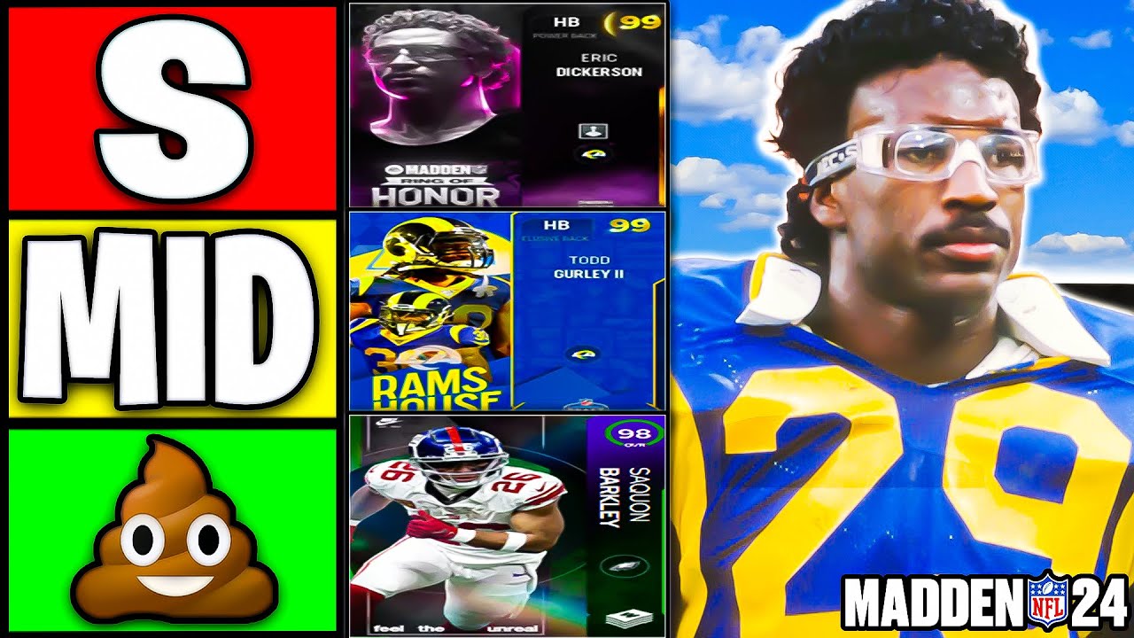 Ranking THE BEST RUNNING BACKS In Madden 24 Ultimate Team