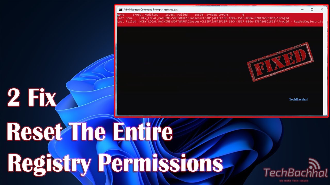 Как сбросить все разрешения реестра на значения по умолчанию во ВСЕХ Windows