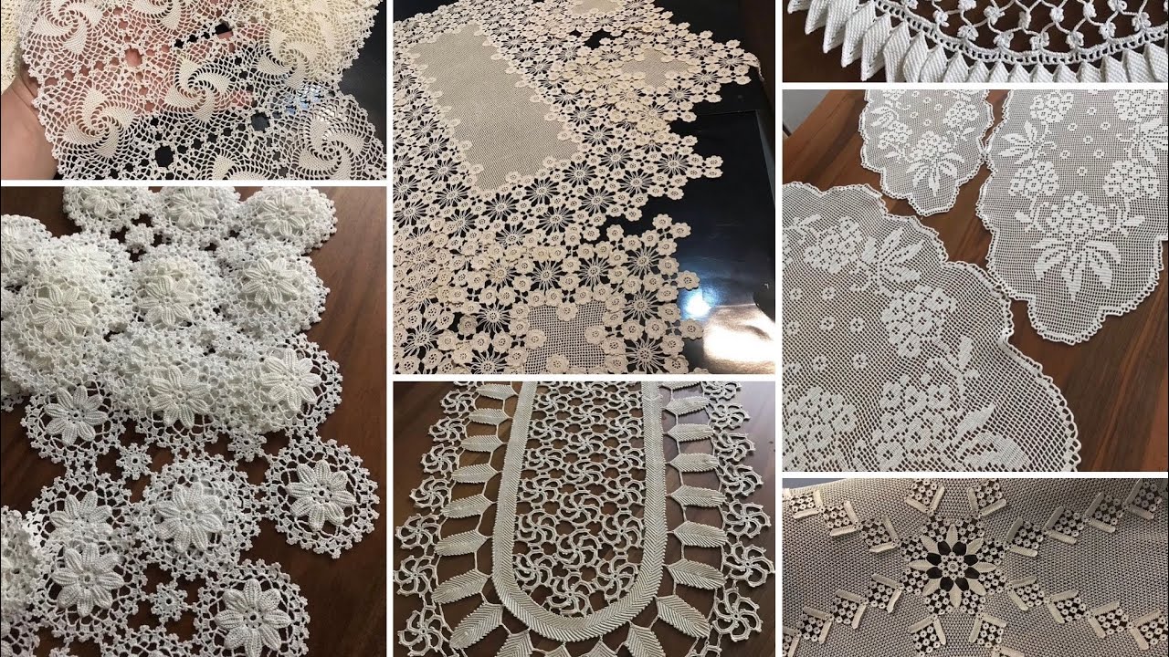 Dantel masa örtüsü modelleri, tığ işi sehpa örtüsü dantel örnekleri, vitrin, şömen, crochet patterns