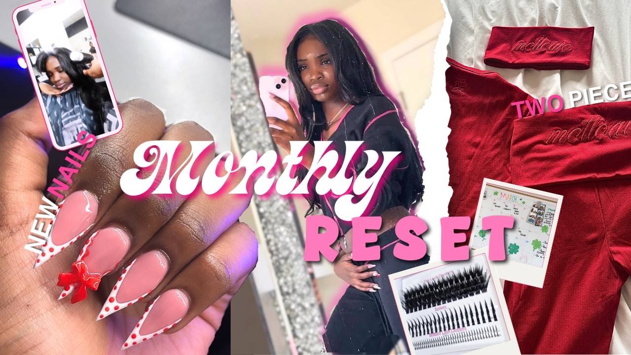 MONTHLY RESET + MAINTENANCE VLOG 🎀⎢ hair, nails, lashes + SKIN CARE!