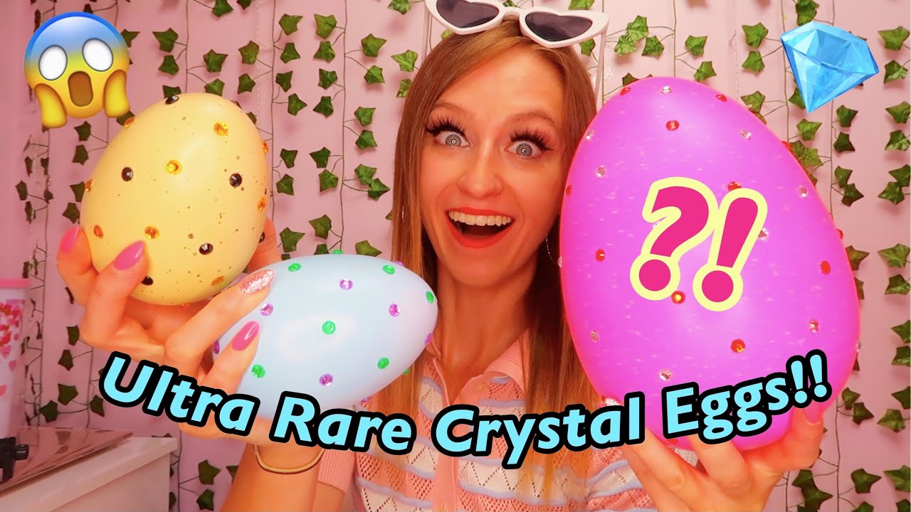 HATCHING 3 ULTRA RARE *CRYSTAL* MYSTERY SURPRISE EGGS!!😱🥚TikTok Mystery Eggs | Rhia Official♡ *ASMR*