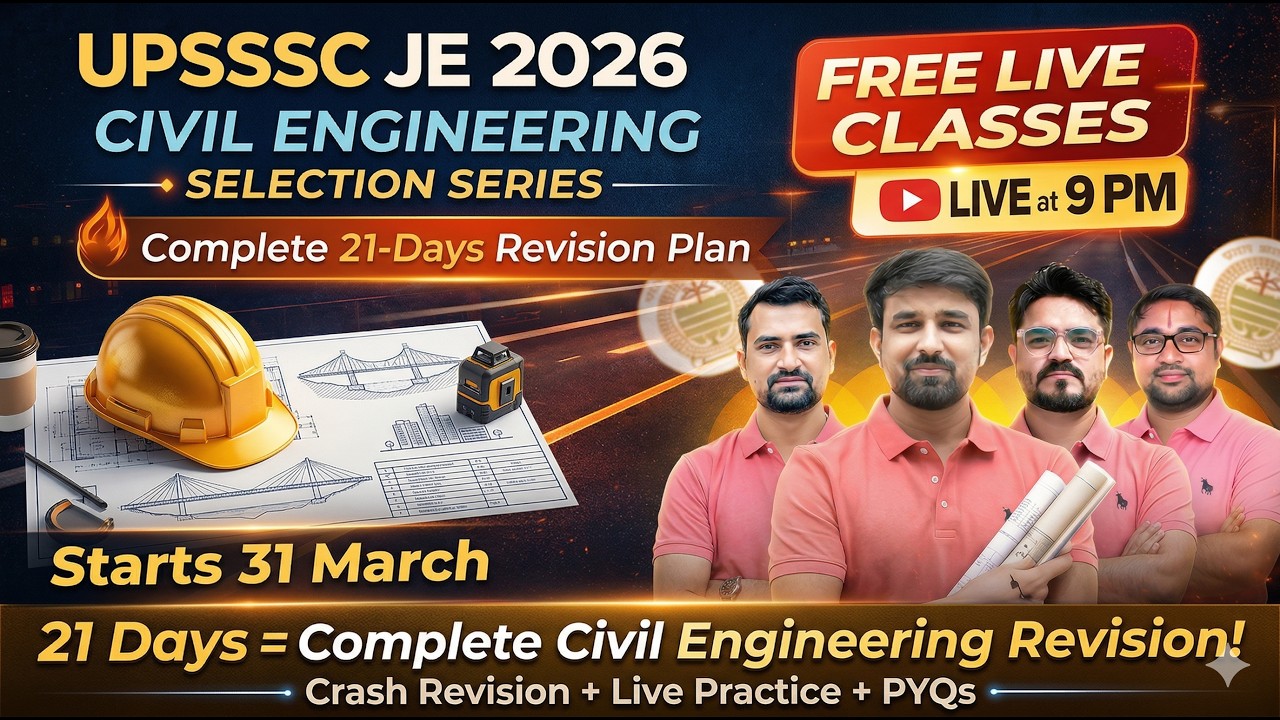 UPSSSC JE 2026 | CIVIL ENGINEERING🔥 | Free Initiative #upsssc #civilengineering #upssscje