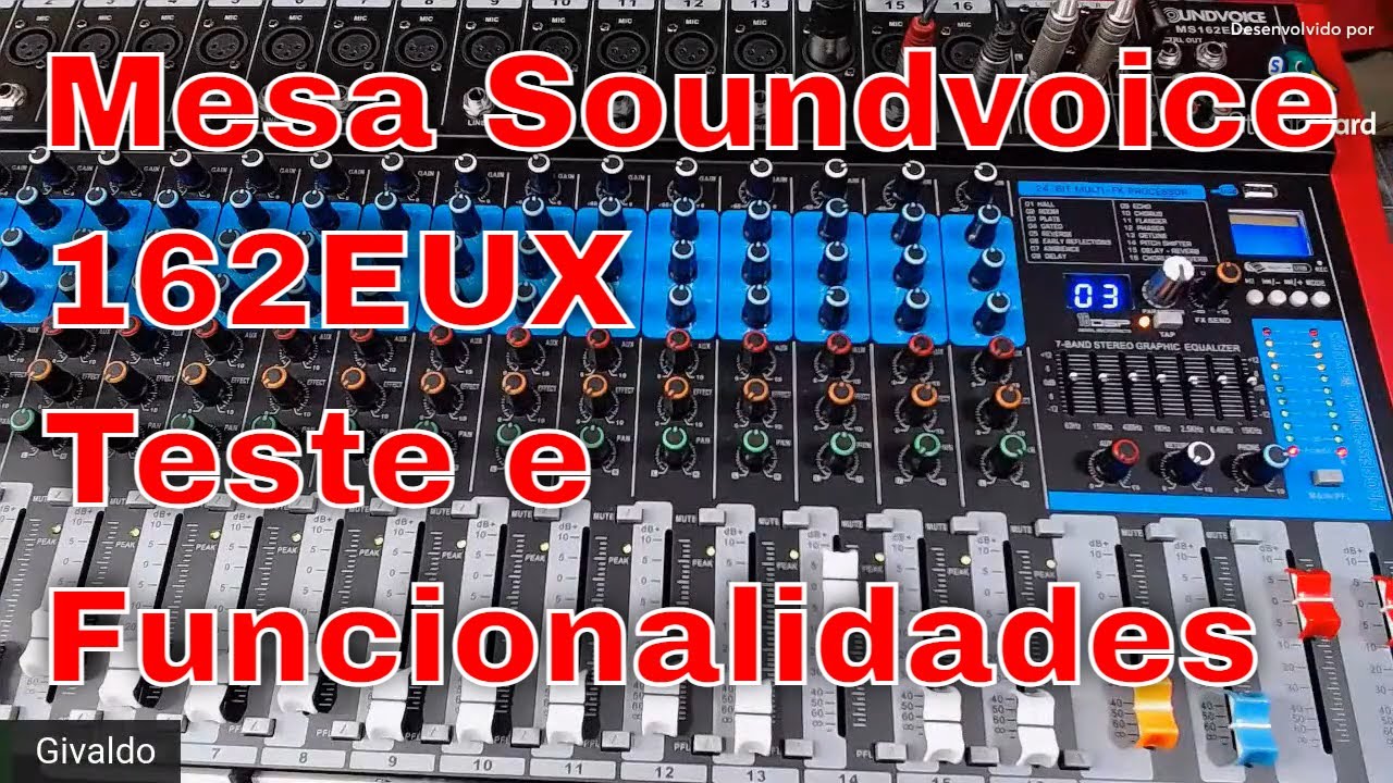 MESA Soundvoice 162EUX - TESTES e RECURSOS - Curso de Operador de Audio Básico