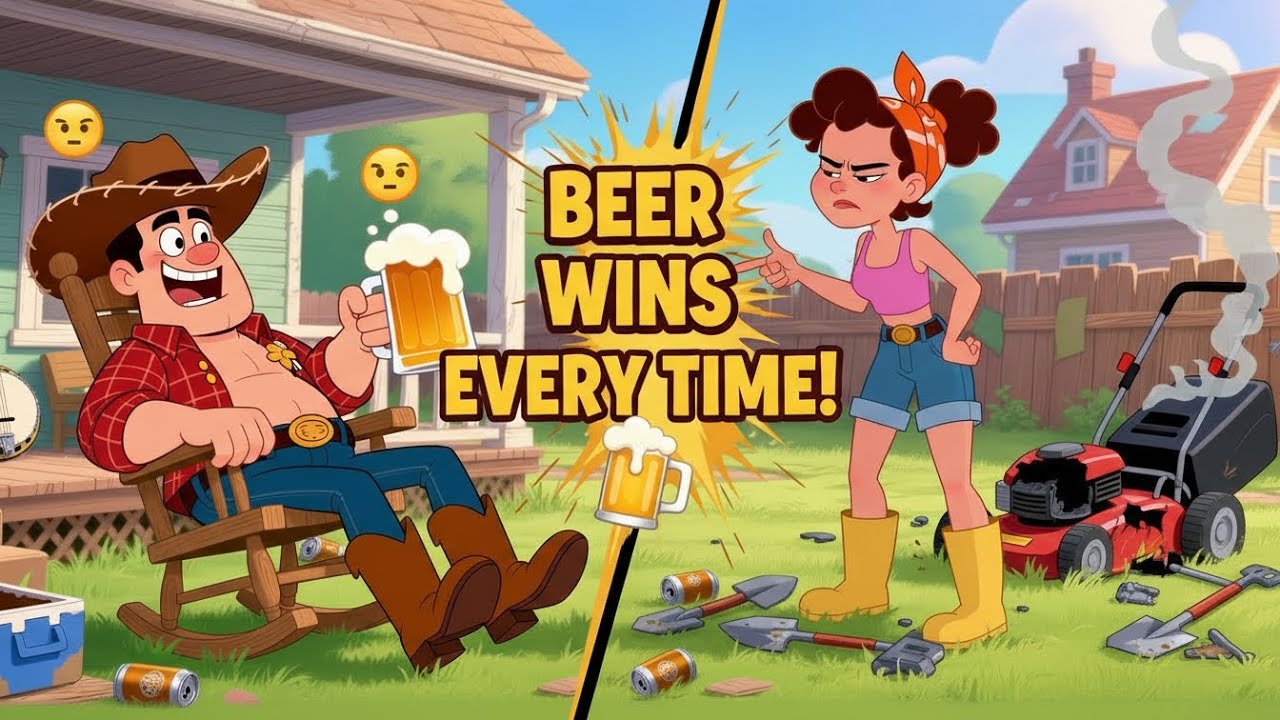 Mowing the Lawn or Drinking Beer? Guess What I Chose! 😏
