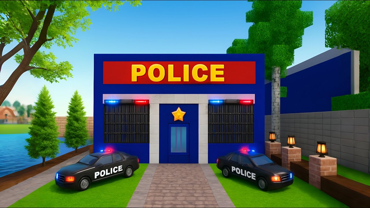 SCHOOL PARTY CRAFT – MIND-BLOWING POLICE STATION I BUILT SHOCKED THE ENTIRE CITY!
