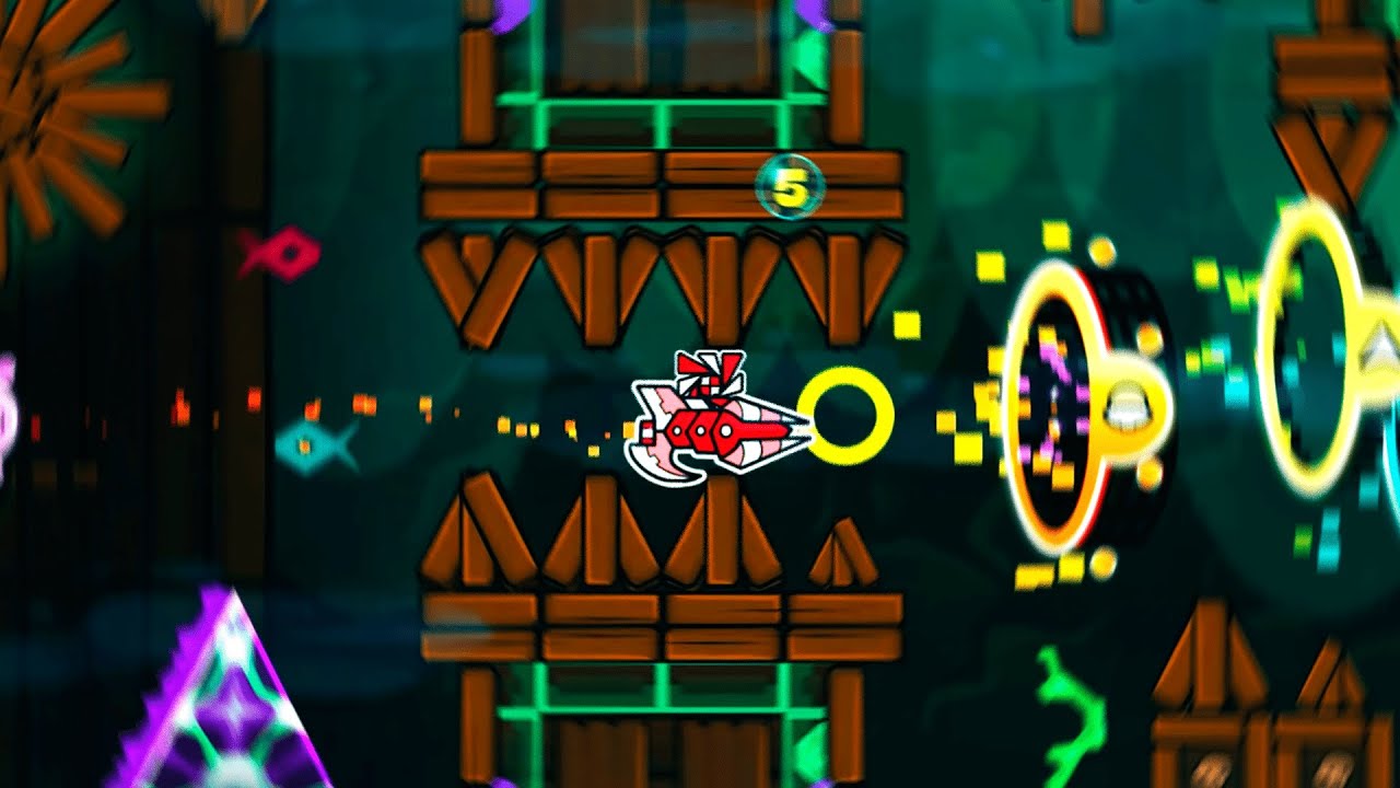 (Extreme Demon) ''Coral Cave'' by awesomeme360 [3 Coins] | Geometry Dash