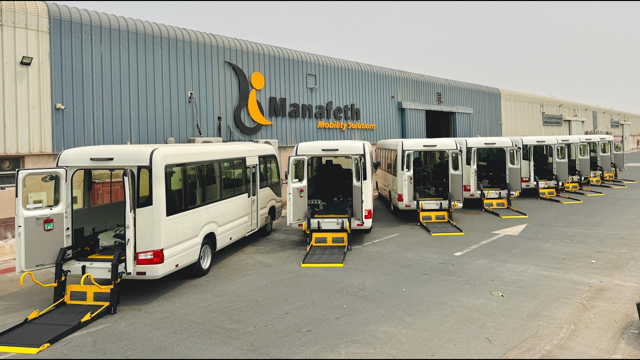 41 Toyota Coaster Vehicles Equipped with BraunAbility Wheelchair Lifts | Manafeth Mobility