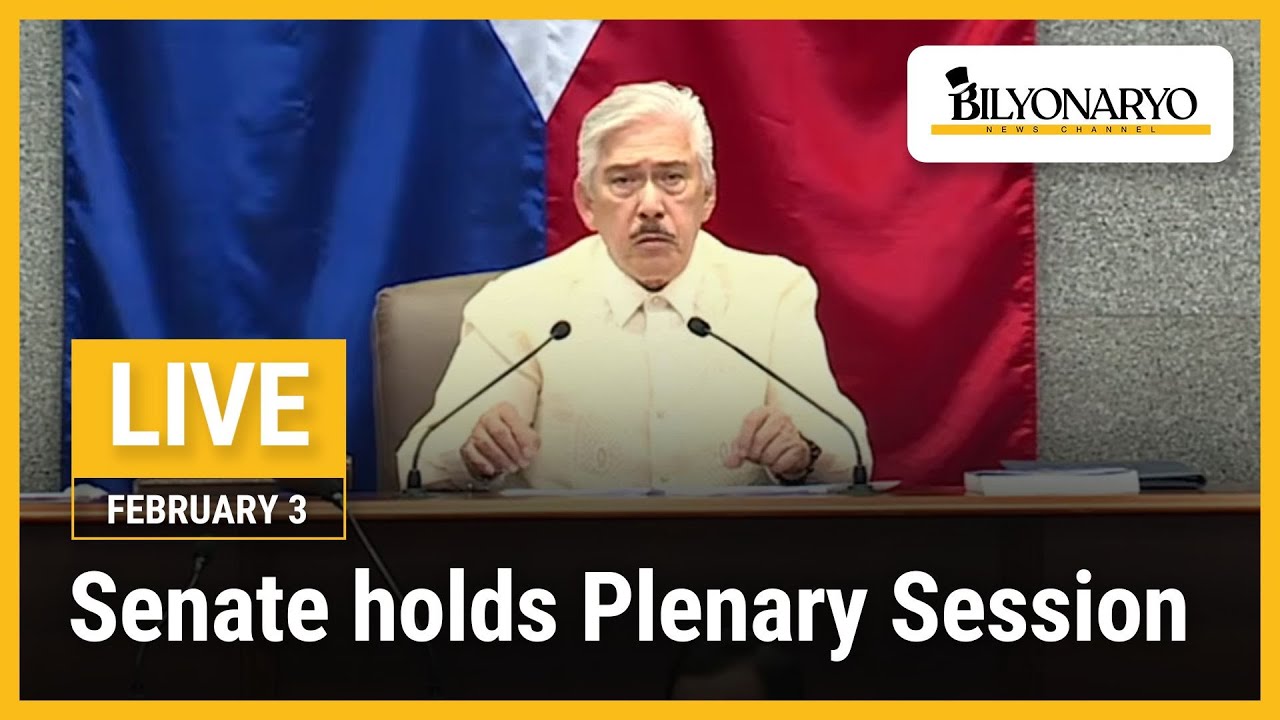 LIVE: Senate holds plenary session | February 3, 2026