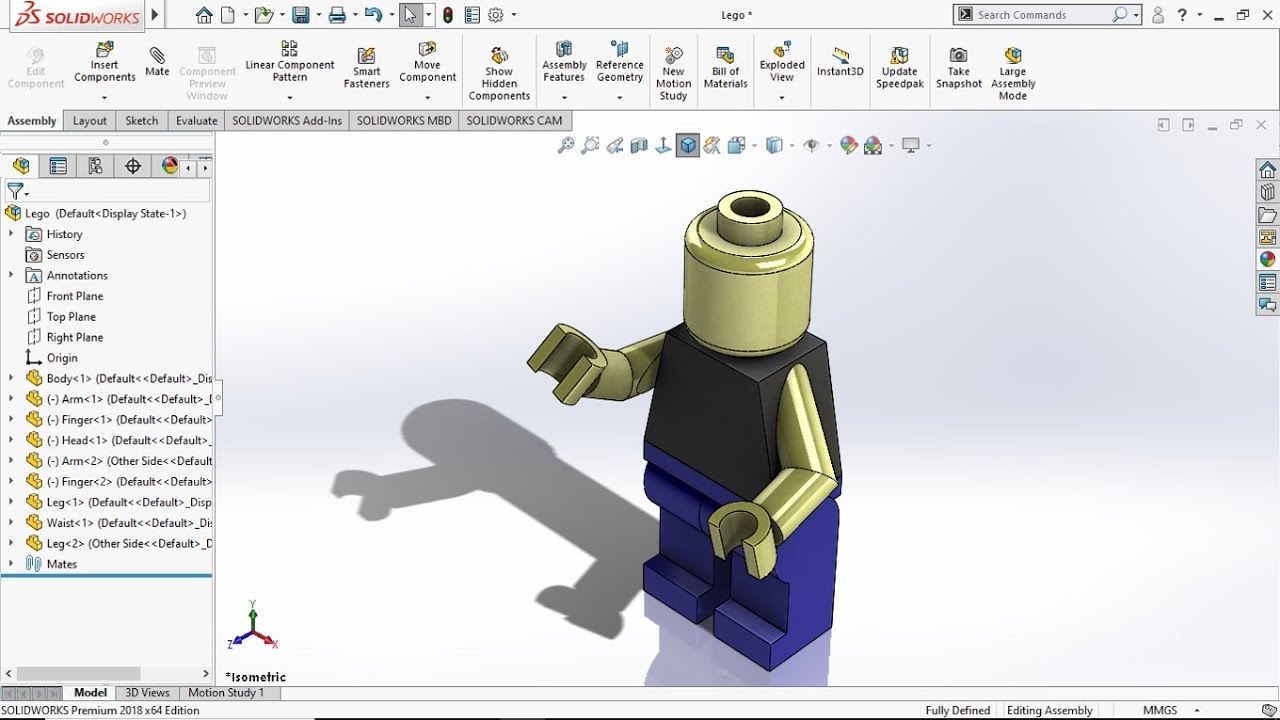Design a Lego Use Solidworks