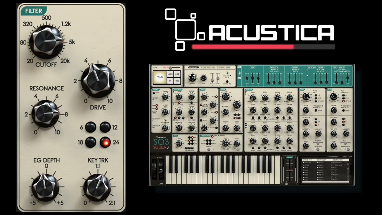ACUSTICA SQUID-3 SOUNDBANK - 100 CUSTOM PATCHES