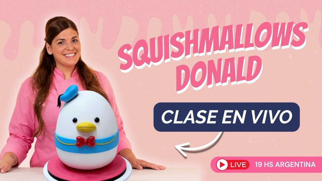 Squishmallows DONALD 100% TORTA - Clase en VIVO