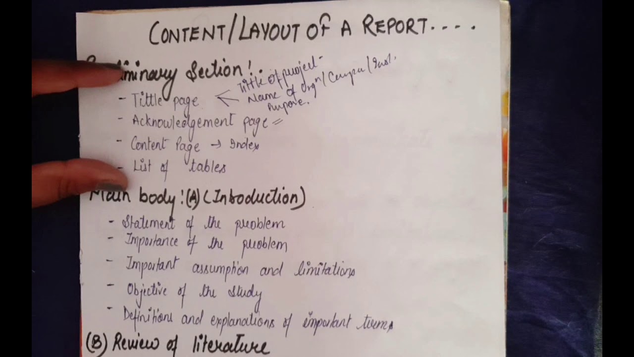 Report writing | part 2| layout of report | Research methodology |BBA and MBA |