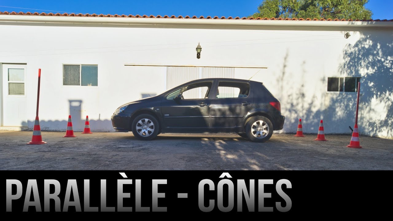 Comment stationner en parallèle (créneau) entre des cônes - 1ère partie