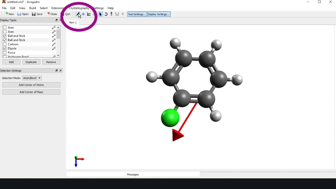MOLECULAR DIPOLE - Avogadro tutorial