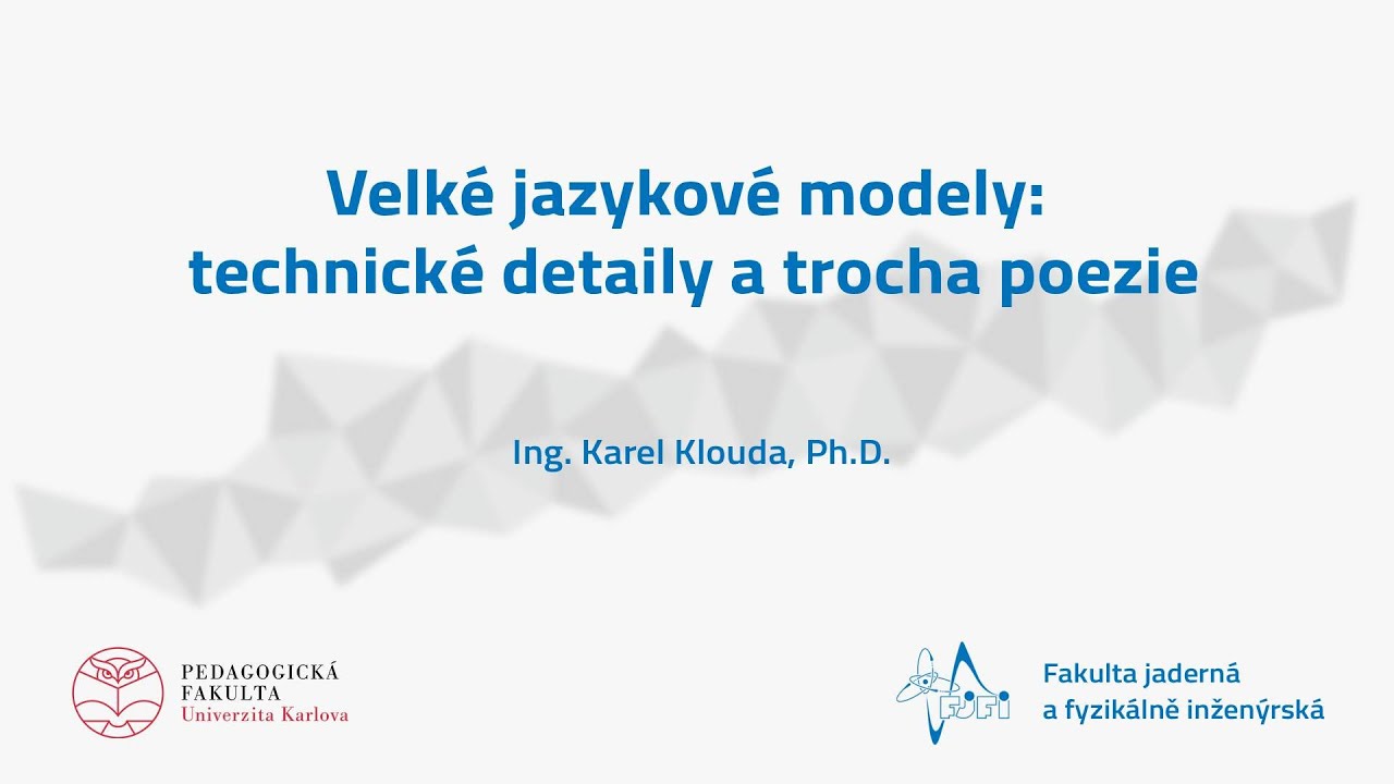Velké jazykové modely: technické detaily a trocha poezie